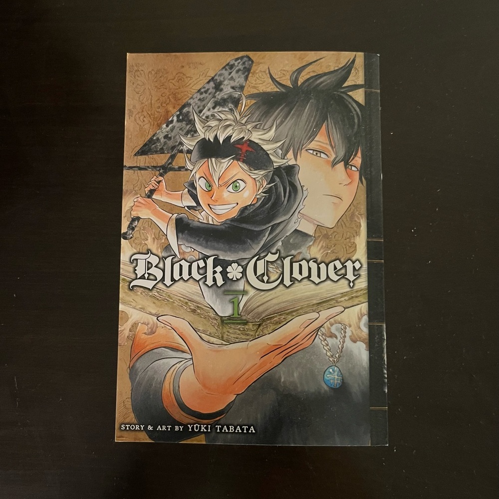 Manga Black Clover Art Print with Black and White Accents